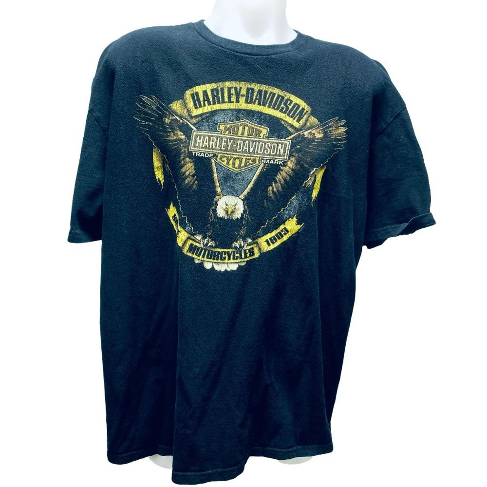 Harley Davidson 2XL Black T-Shirt Las Vegas Nevada Eagle